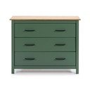 Зелен/естествен нисък скрин от масивен бор 100x80 cm Miranda – Marckeric