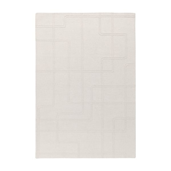 Кремав ръчно изработен вълнен килим 120x170 cm Ada – Asiatic Carpets