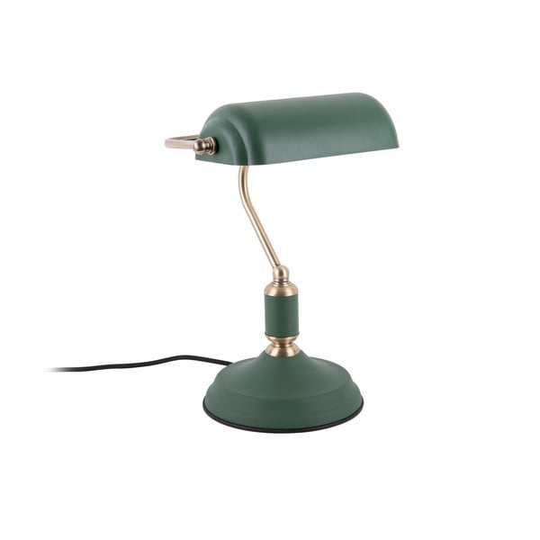 Зелена настолна лампа със златни детайли Bank - Leitmotiv