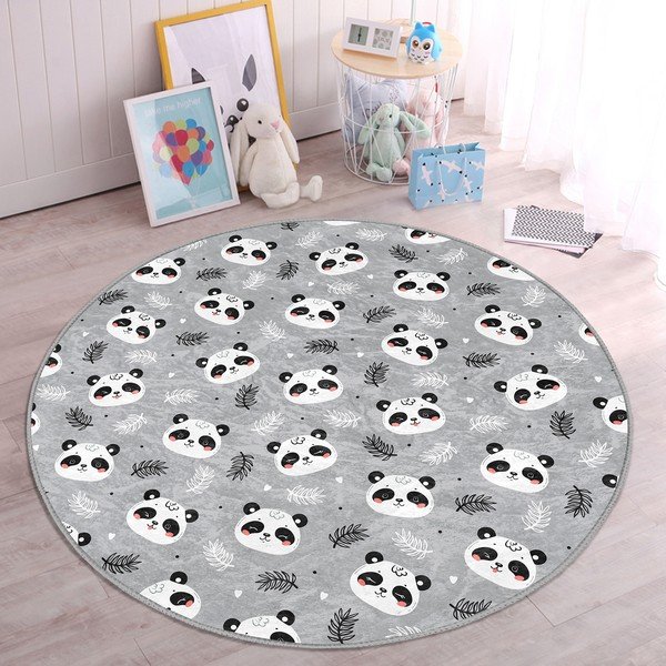 Сив детски килим ø 120 cm Comfort - Mila Home-image-2