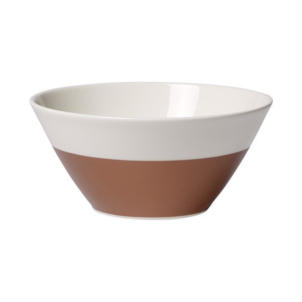 Bílo-hnědá porcelánová miska Villeroy & Boch Caffé Club, 0,75 l