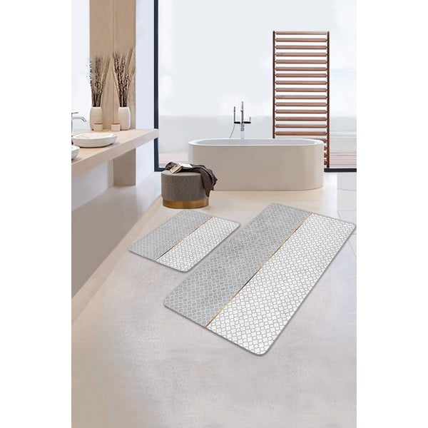 Сиви килими за баня в комплект 2 бр. 60x100 cm – Mila Home-image-1