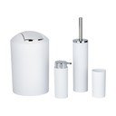 Бял пластмасов комплект аксесоари за баня Calvo – Wenko