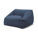 Тъмносин пуф от рипсено кадифе Lilibet – Bobochic Paris