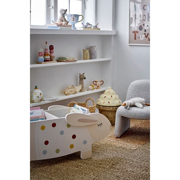 Кремава детска библиотека 87x38x32 cm Villja – Bloomingville Mini-image-1