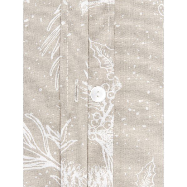 Бежово фланелено спално бельо за единично легло , 135 x 200 cm Animal Toile - Westwing Collection-image-3