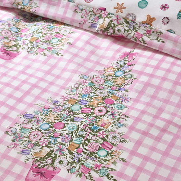 Розово единично  спално бельо 135x200 cm Sweets and Treats – Catherine Lansfield-image-4