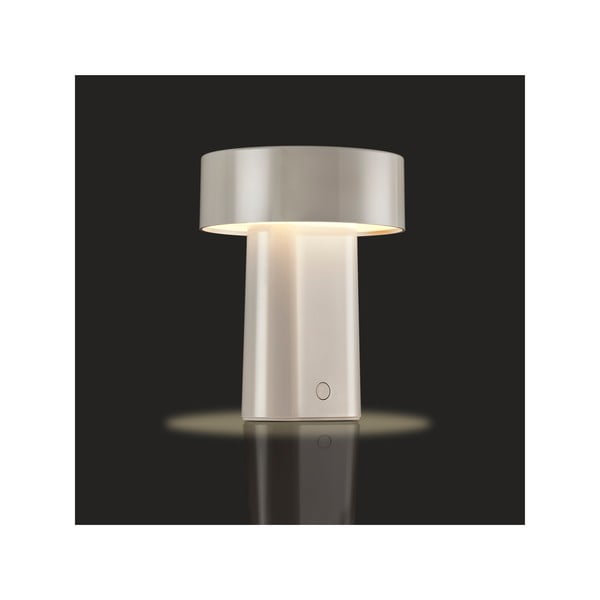 Сиво-бежова пластмасова LED настолна лампа (височина 18 cm) Oblong – Zone-image-2