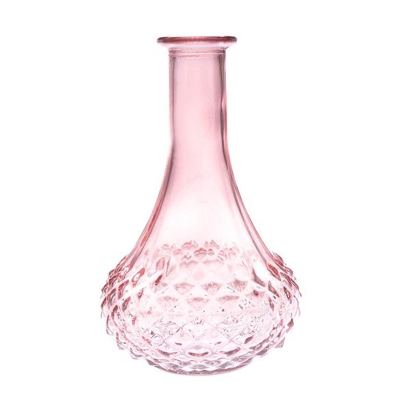 Розова стъклена ваза (височина 21 cm) – Dakls