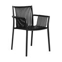 Черни пластмасови градински столове в комплект от 2 бр. Tulsa – House Nordic