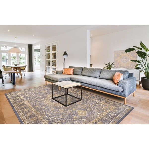 Бежово-сив вълнен килим 133x180 cm Zana - Agnella-image-1