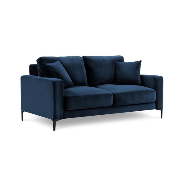 Диван от морско синьо кадифе , 158 см Harmony - Kooko Home-image-2