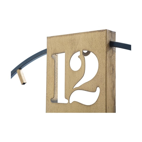 Черен стенен часовник със златни детайли Goldy, ø 60 cm - Mauro Ferretti-image-2