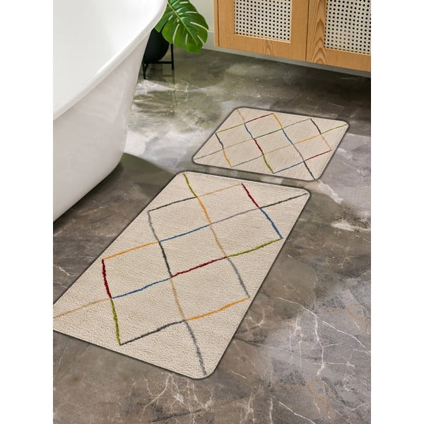 Бежови килими за баня в комплект 2 бр. 60x100 cm – Mila Home-image-4