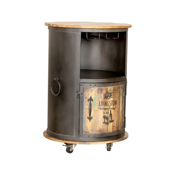 Черен метален шкаф за вино за 9 броя бутилки, 60x85 cm Luni – Interia Home & Living-image-2