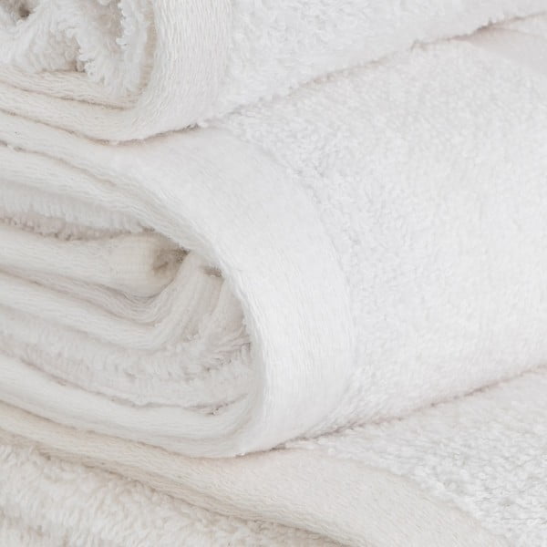 Бяла памучна кърпа от тери 30x50 cm Simple – Casa Selección-image-3