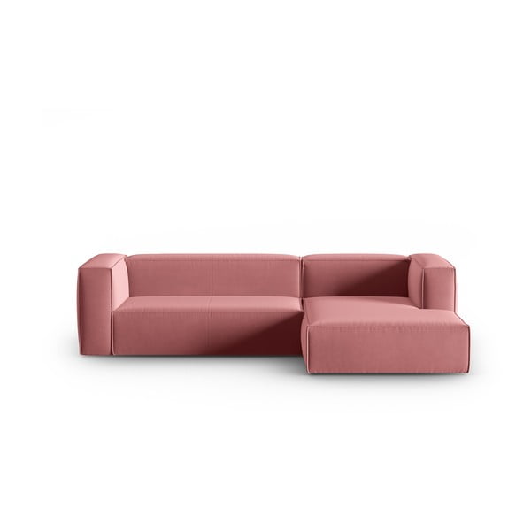 Розов кадифен ъглов диван Mackay – Cosmopolitan Design
