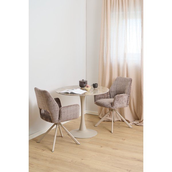 Кръгла трапезна маса с керамичен плот ø 90 cm Malta – Actona-image-1