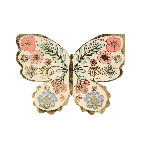 Хартиени салфетки в комплект 16 бр. Floral Butterfly – Meri Meri