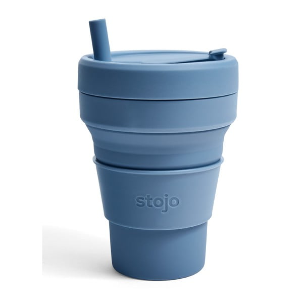 Синя сгъваема чаша за пътуване Стомана, 710 ml Titan - Stojo