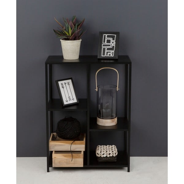 Черна метална етажерка, височина 81 cm Lite - Canett-image-1