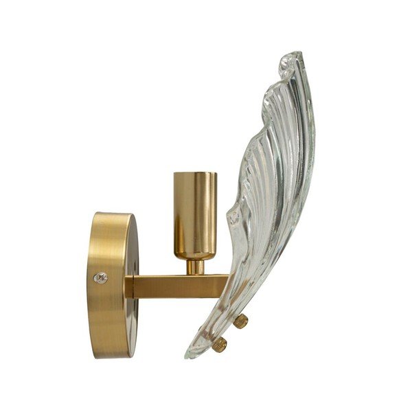 Стъклена стенна лампа  в златист цвят Da Muro Shell – Mauro Ferretti-image-2