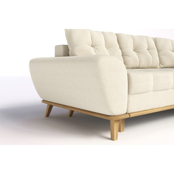 Кремав разтегателен ъглов диван (десен ъгъл) Balitco – Ropez-image-4