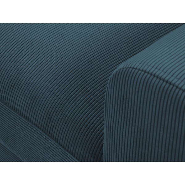 Тъмносин ъглов велурен диван, ляв ъгъл Jazz - Kooko Home-image-1