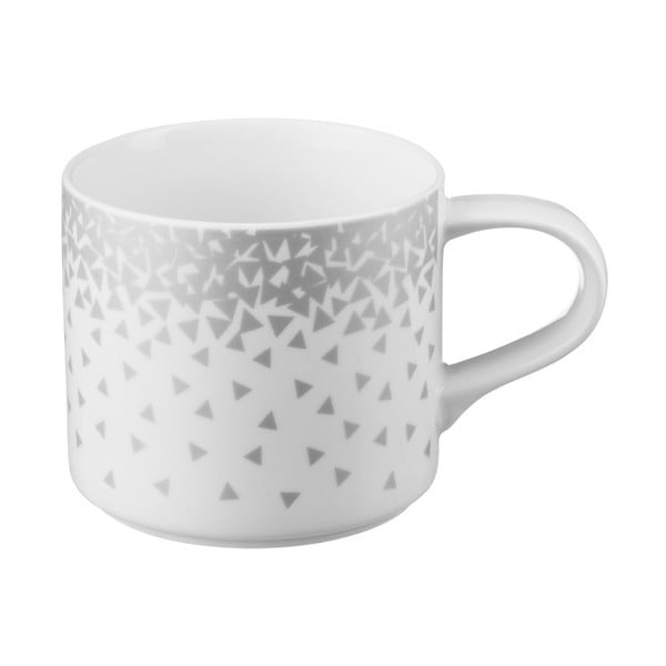 Bílý hrnek s motivem ve stříbrné barvě z porcelánu Price & Kensington Confetti, 410 ml