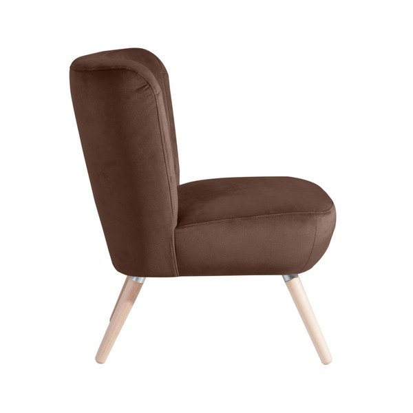 Hnědé křeslo Max Winzer Neele Velvet-image-2