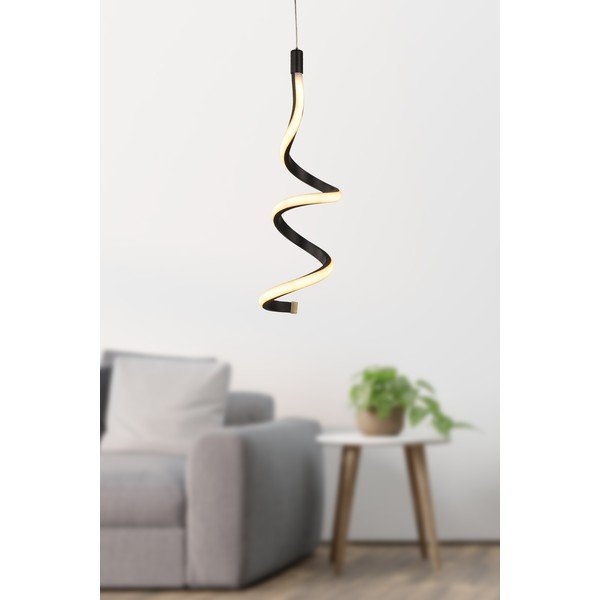 Черно метално LED висящо осветително тяло ø 12 cm Hilton – Squid Lighting-image-1