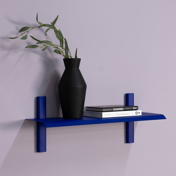 Син метален стенен рафт 60 cm Hola – Spinder Design-image-1