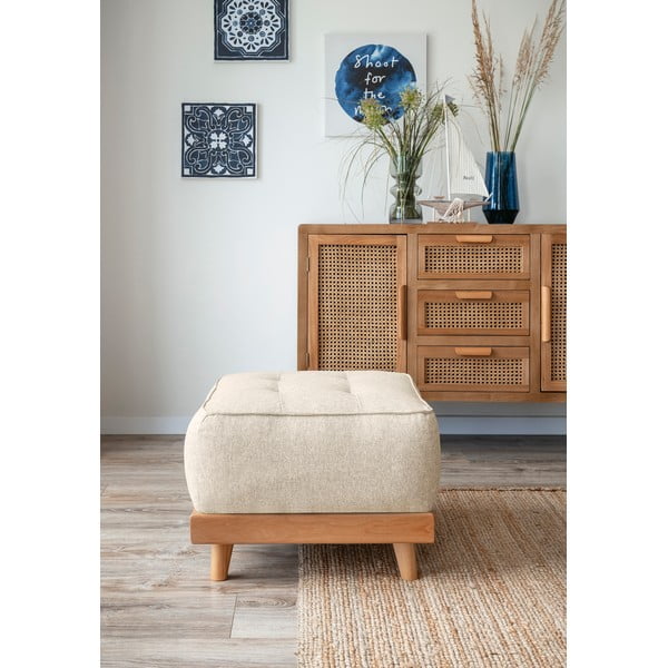 Бежова табуретка за крака Dazzling Daisy - Miuform-image-1