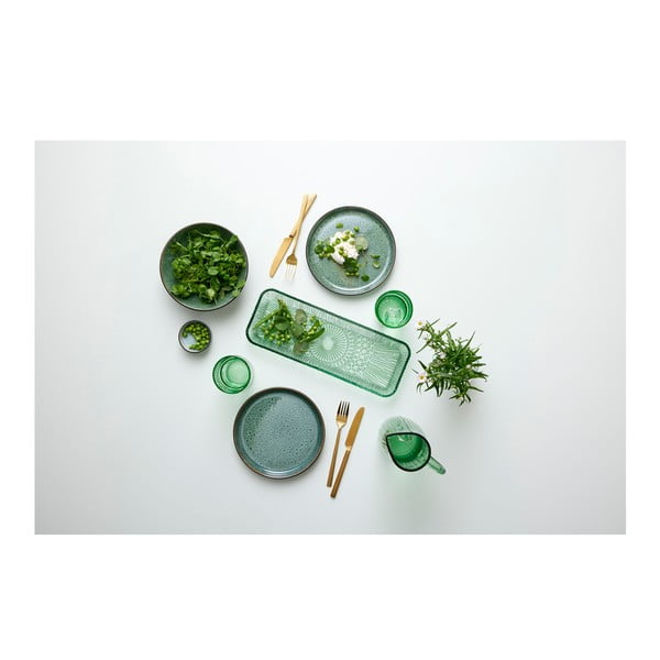 Зелена стъклена чиния за сервиране 14x38 cm Kusintha - Bitz-image-4