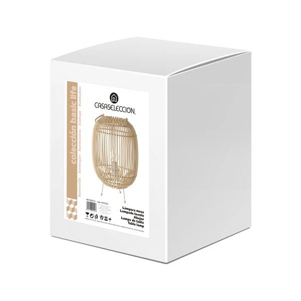 Настолна лампа от ратан в естествен цвят с абажур от ратан (височина 30,5 cm) Natural Way - Casa Selección-image-4