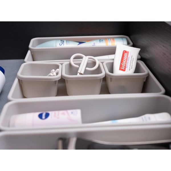 Сиви пластмасови органайзери за чекмеджета в комплект от 8 броя - Addis-image-4