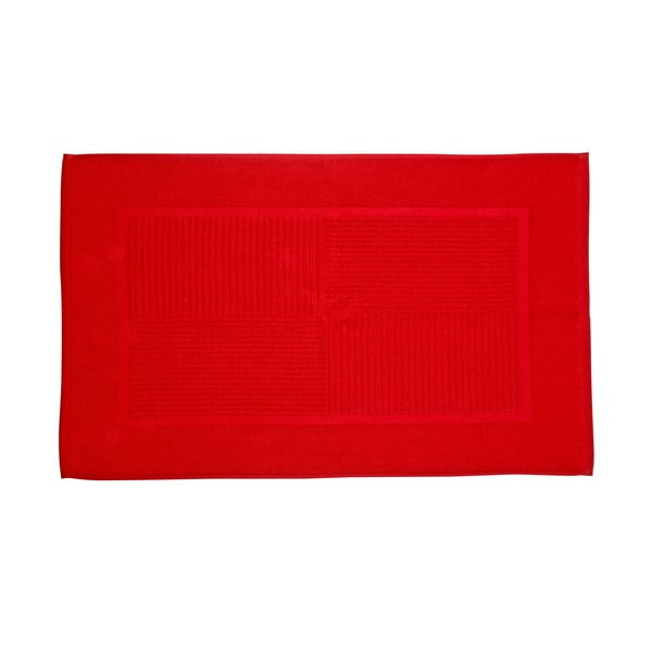Koupelnová předložka, 80x50 cm, červená