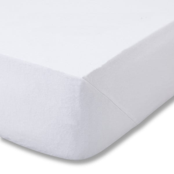 Бял памучен чаршаф 135x190 cm - Catherine Lansfield