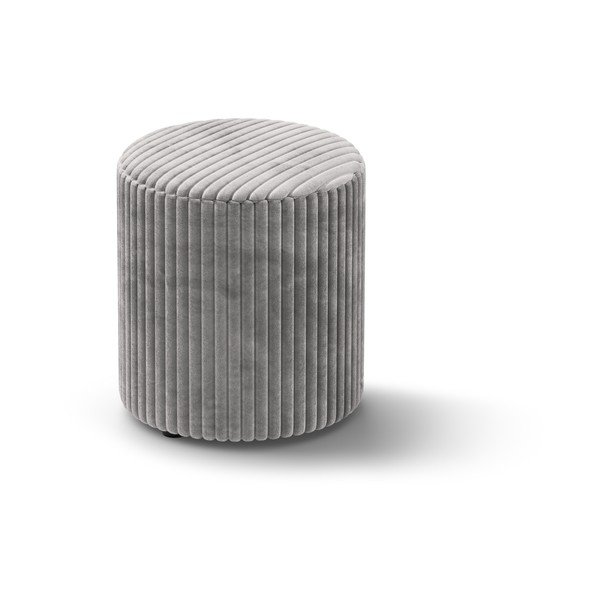 Светлосива табуретка от рипсено кадифе Dia – Micadoni 