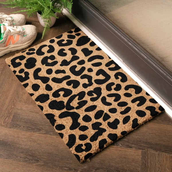 Изтривалка от кокосови влакна 40x60 cm Leopard – Artsy Doormats-image-1