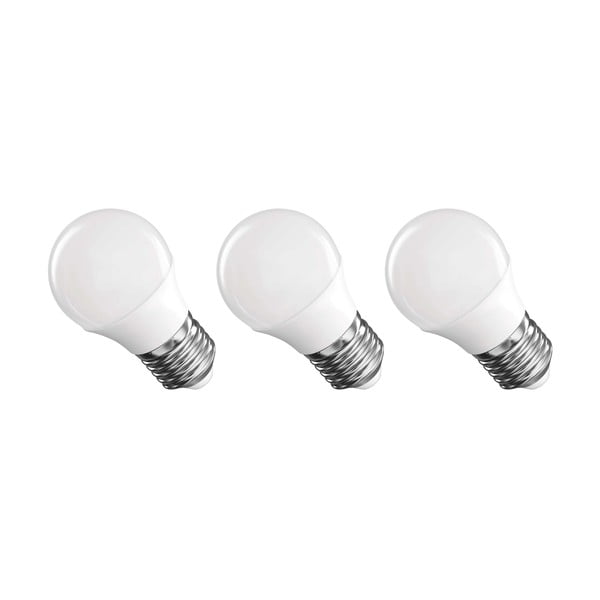 Топли бели LED крушки в  комплект от 3 бр. E27, 4 W – EMOS-image-2