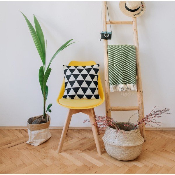 Комплект от 2 жълти стола с букови крака Retro - Bonami Essentials-image-1