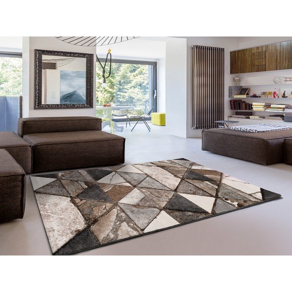 Кафяв килим Истанбулски триъгълник, 60 x 120 cm - Universal-image-1