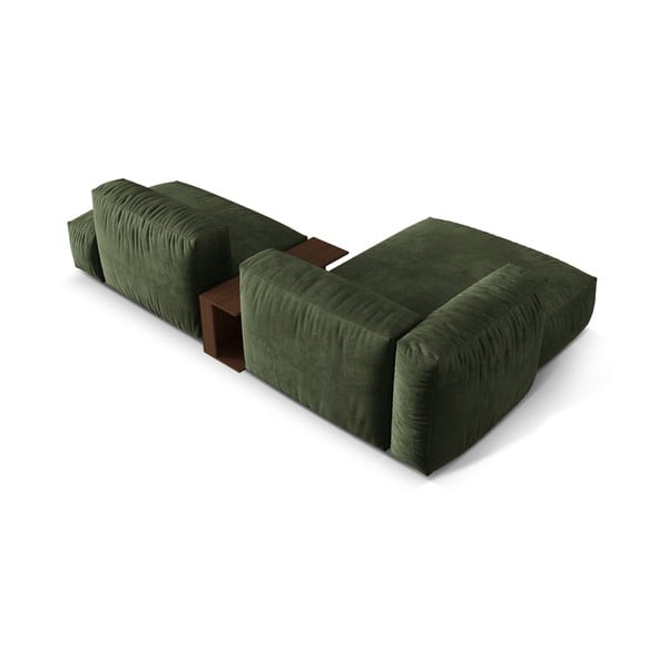 Зелен кадифен модулен ъглов диван (ляв ъгъл) Martina – Micadoni -image-3