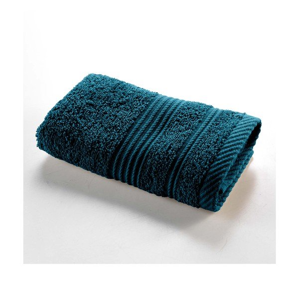 Тъмносиня памучна кърпа от тери 30x50 cm Tendresse – douceur d'intérieur