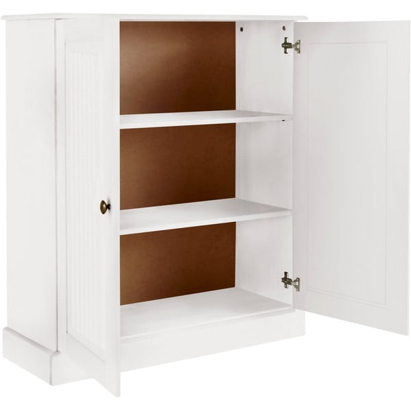 Бяло шкафче от масивен бор 100x34 cm Mille – Støraa-image-3