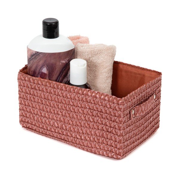 Червена кошница за съхранение Lilou Basket Terracotta - Compactor-image-1