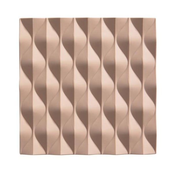 Бежова силиконова подложка за гореща тенджера Wave Origami - Zone