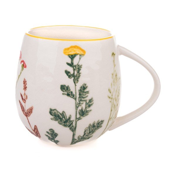 Бяла порцеланова чаша 500 ml Flower Garden – Dakls