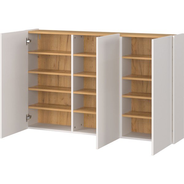 Кремаво шкафче с дъбов декор 138x87x25 cm Libbiano – Germania-image-2